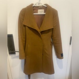 Aritzia Babaton Connor Wool Coat in Rich Camel